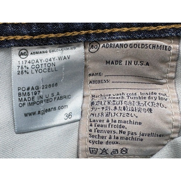 AG Adriano Goldschmied Graduate Tailored Leg Jean Mens Size 36 Blue 4 Years Wave - Picture 6 of 12